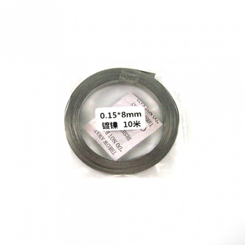 Nickel Plated Strip 10m 0.15x8mm