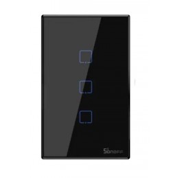 Sonoff Wifi Smart Light Switch 3 Button T3US3C Black