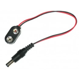 9V Battery clip with DC jack 2.1mm