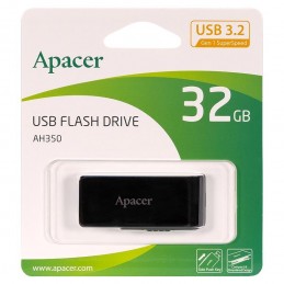 Apacer AH350 32GB USB 3.0 Flash Drive - Black