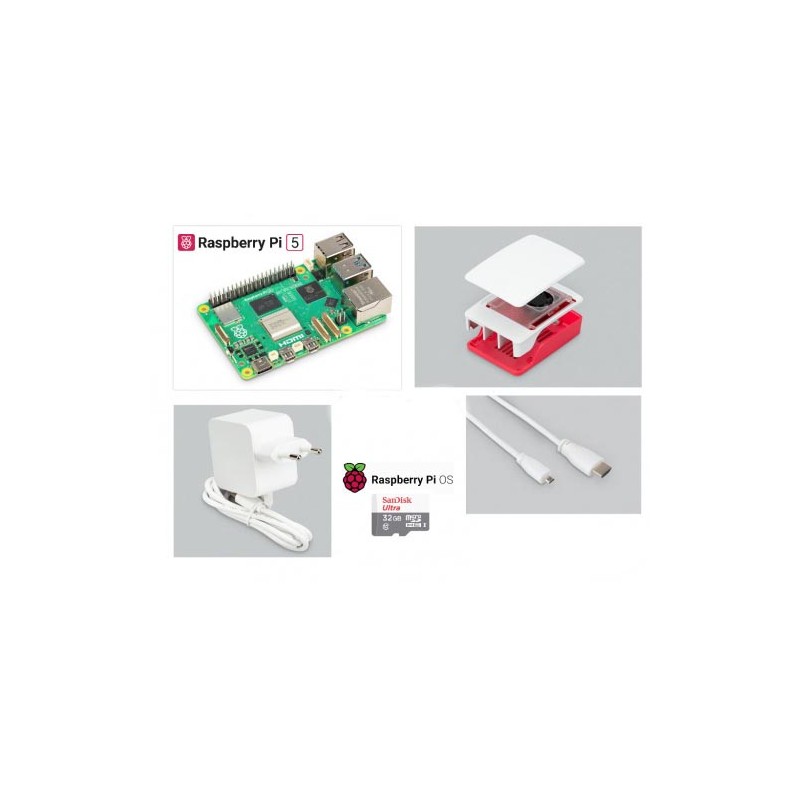 Raspberry Pi5 4GB Red/White Official Kit