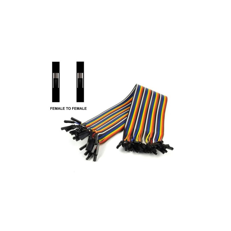 40pcs 20cm Female to Female Jumper Cable Dupont Wire