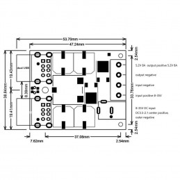 8V35V to 5V 8A power supply step-down module 4 port USB output