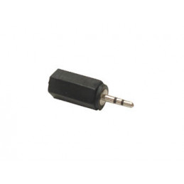 Male 2.5mm stereo jack to female 3.5mm stereo jack