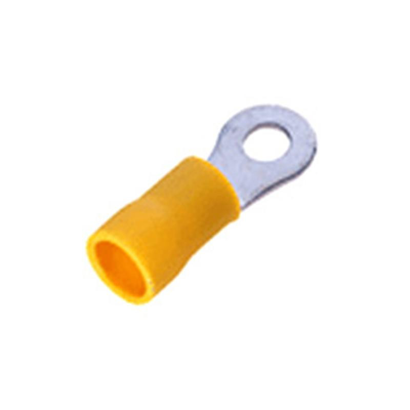 Insulated Ring Terminal Lug 5mm Stud Yellow