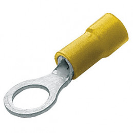 Insulated Ring Terminal Lug 6mm Yellow