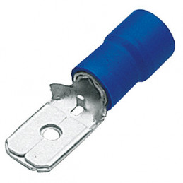 Insulated Push On Blue Male 6.4mm