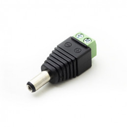 DC plug 5.5x2.1mm male to screw terminal
