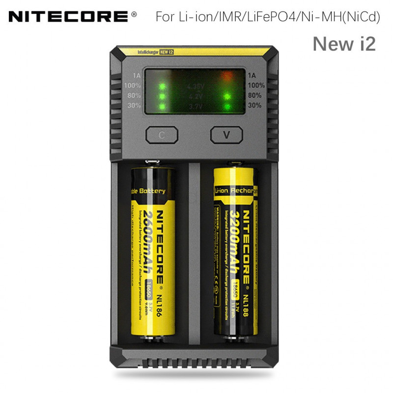 NITECORE New i2 Smart Battery Charger for Li-ion/IMR/LiFePO4/Ni-