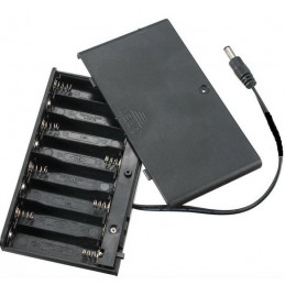8 x AA Battery Holder Case Box With Switch and DC connector