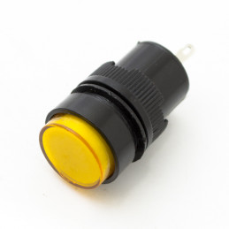 PL16 Led Indicator Light 12VDC 16mm Yellow
