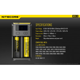 NITECORE New i2 Smart Battery Charger for Li-ion/IMR/LiFePO4/Ni-