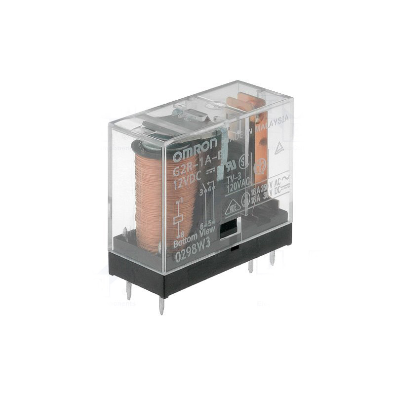 G2R-1A-E12VDC 12V dc Coil Non-Latching Relay SPNO, 16A PCB Mount