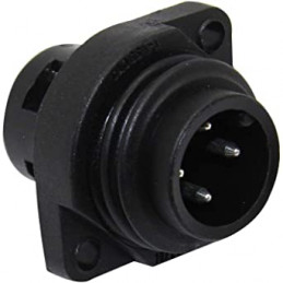 Connector Hirschmann CA 3 GS Panel-mounted Plug with flange